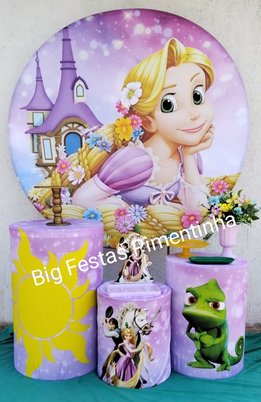 Kit Prata Rapunzel  - big festas pimentinha