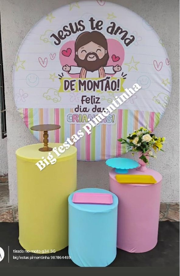 Kit Prata Jesus Te Ama de Montão - big festas pimentinha