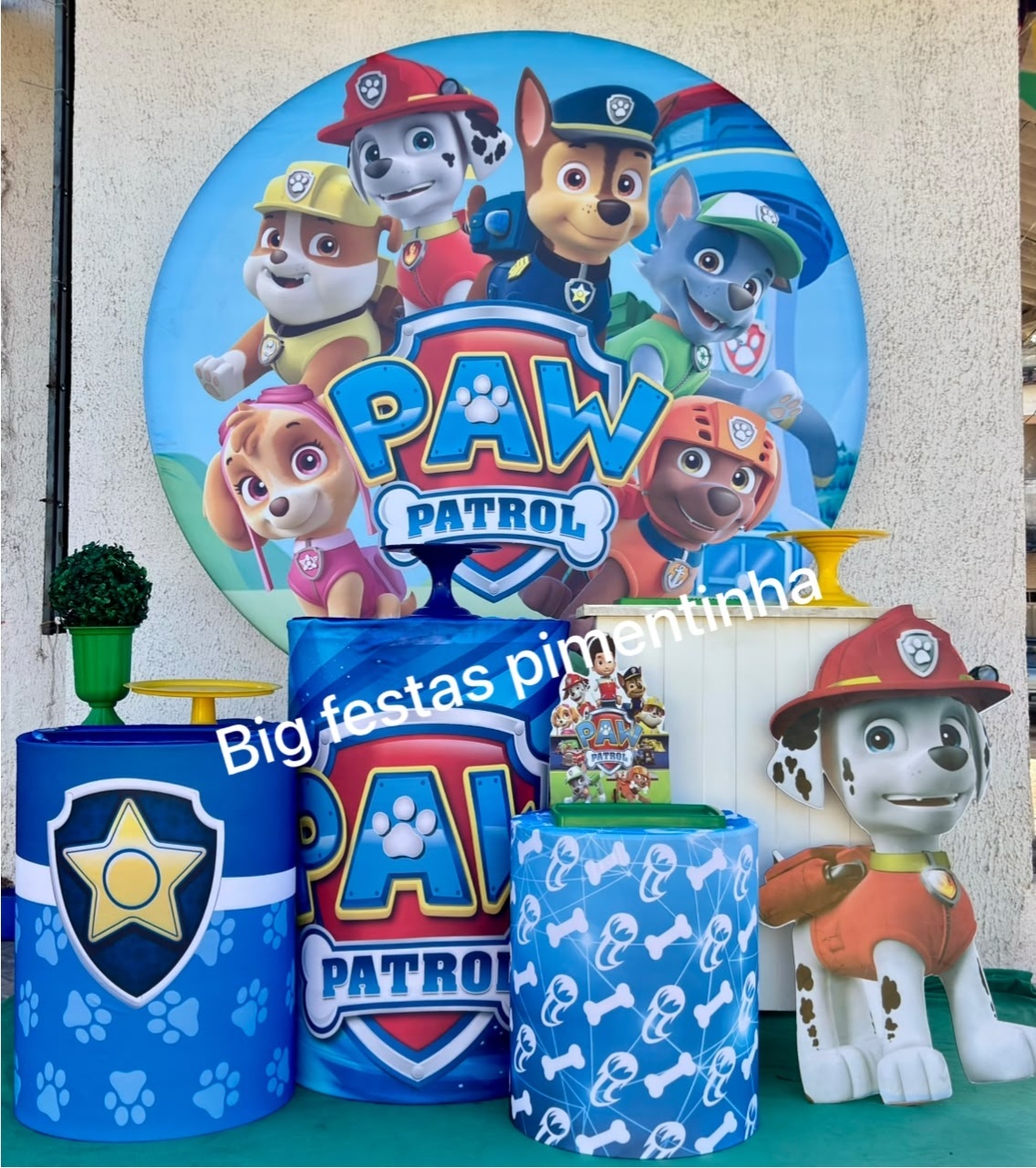 Kit Ouro Patrulha Canina 4 - big festas pimentinha