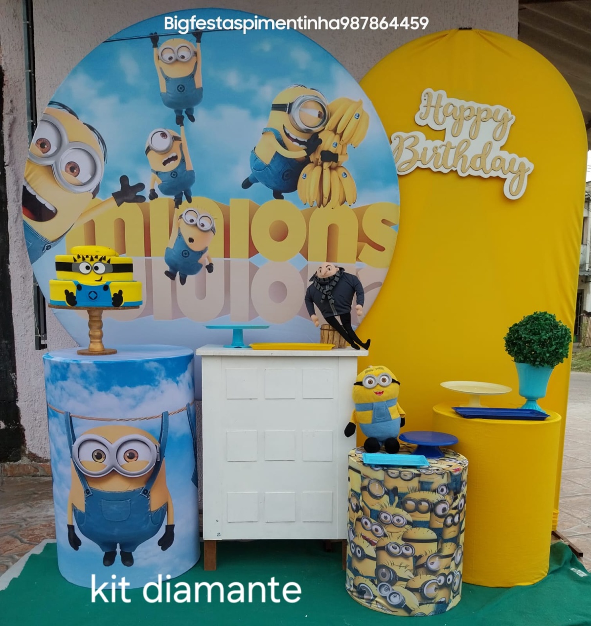 Kit Diamante Minions 2 - big festas pimentinha