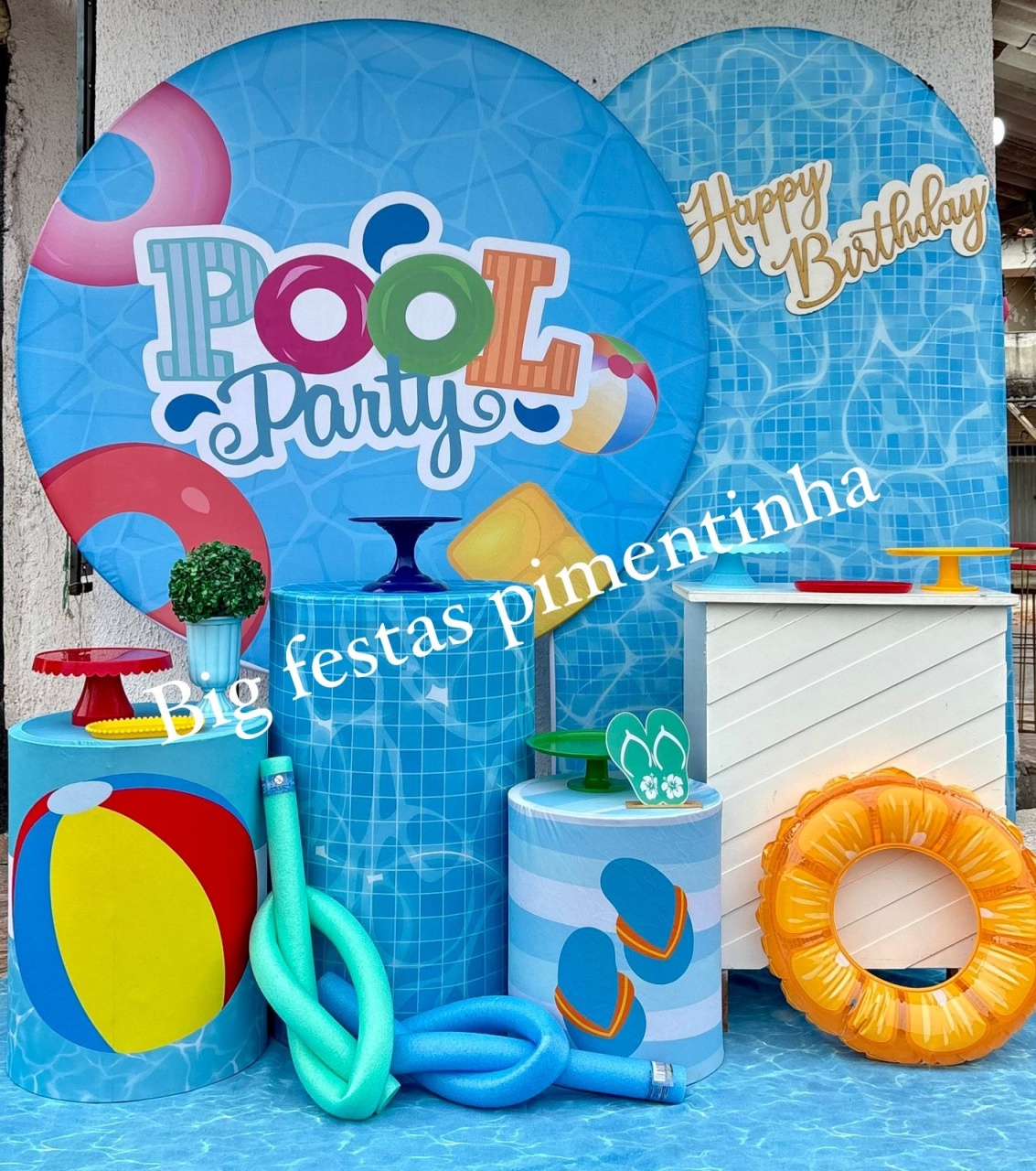 Kit Diamante Pool Party 1 - big festas pimentinha