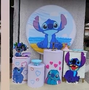 Kit Ouro Stitch Praia 1 - big festas pimentinha