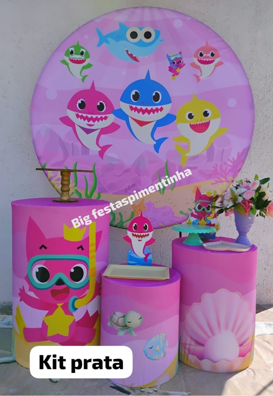 Kit Prata Baby Shark 1 - big festas pimentinha