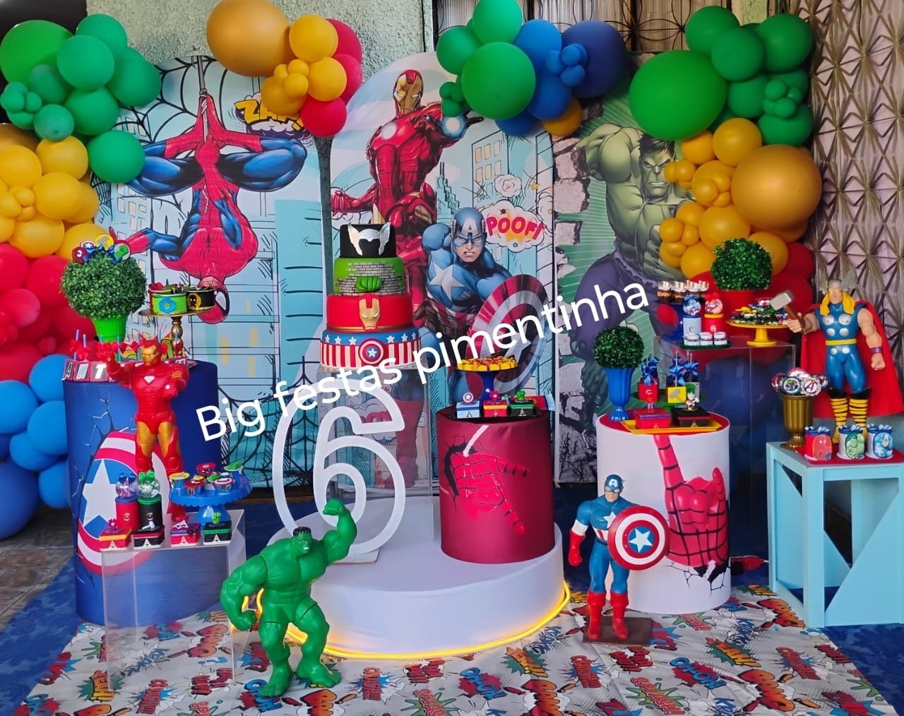 Decoração Vingadores - big festas pimentinha