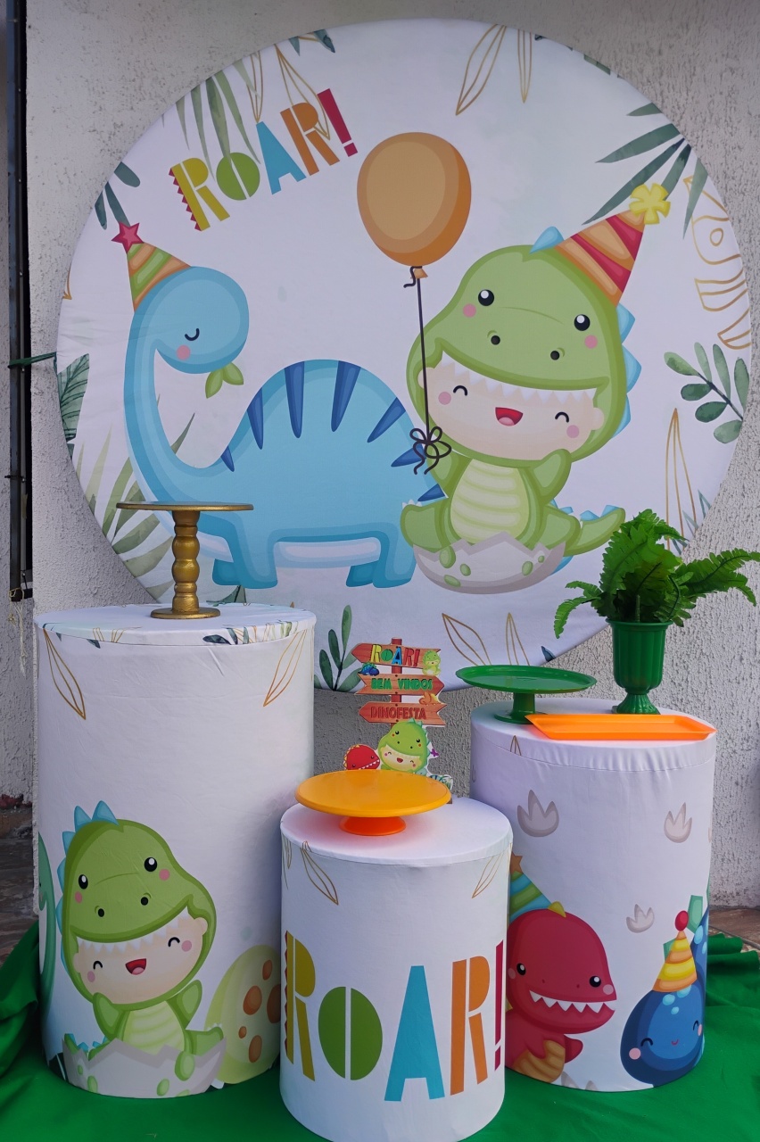 Kit Prata Dino Baby  Menino  - big festas pimentinha