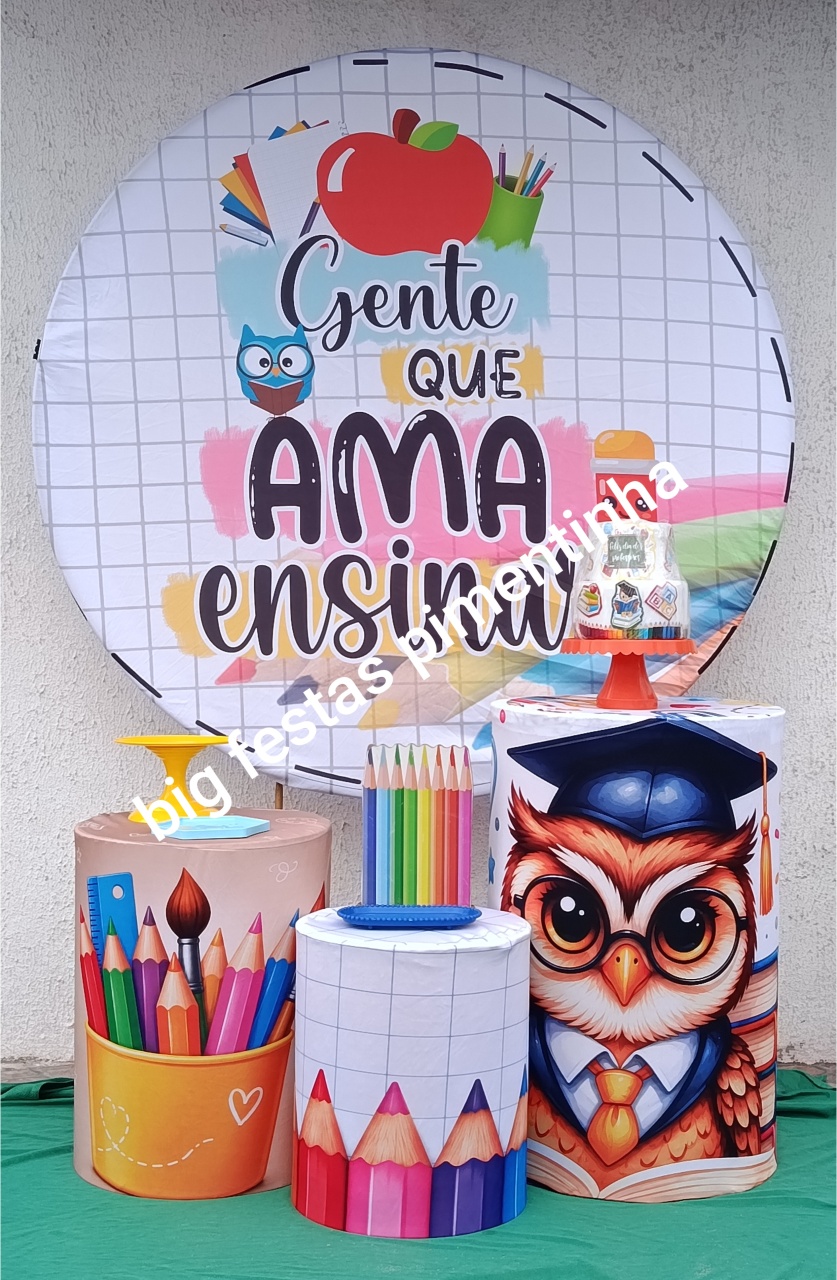 Kit Prata Dia dos Professores Amar - big festas pimentinha