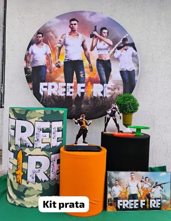 Kit Prata Free Fire - big festas pimentinha