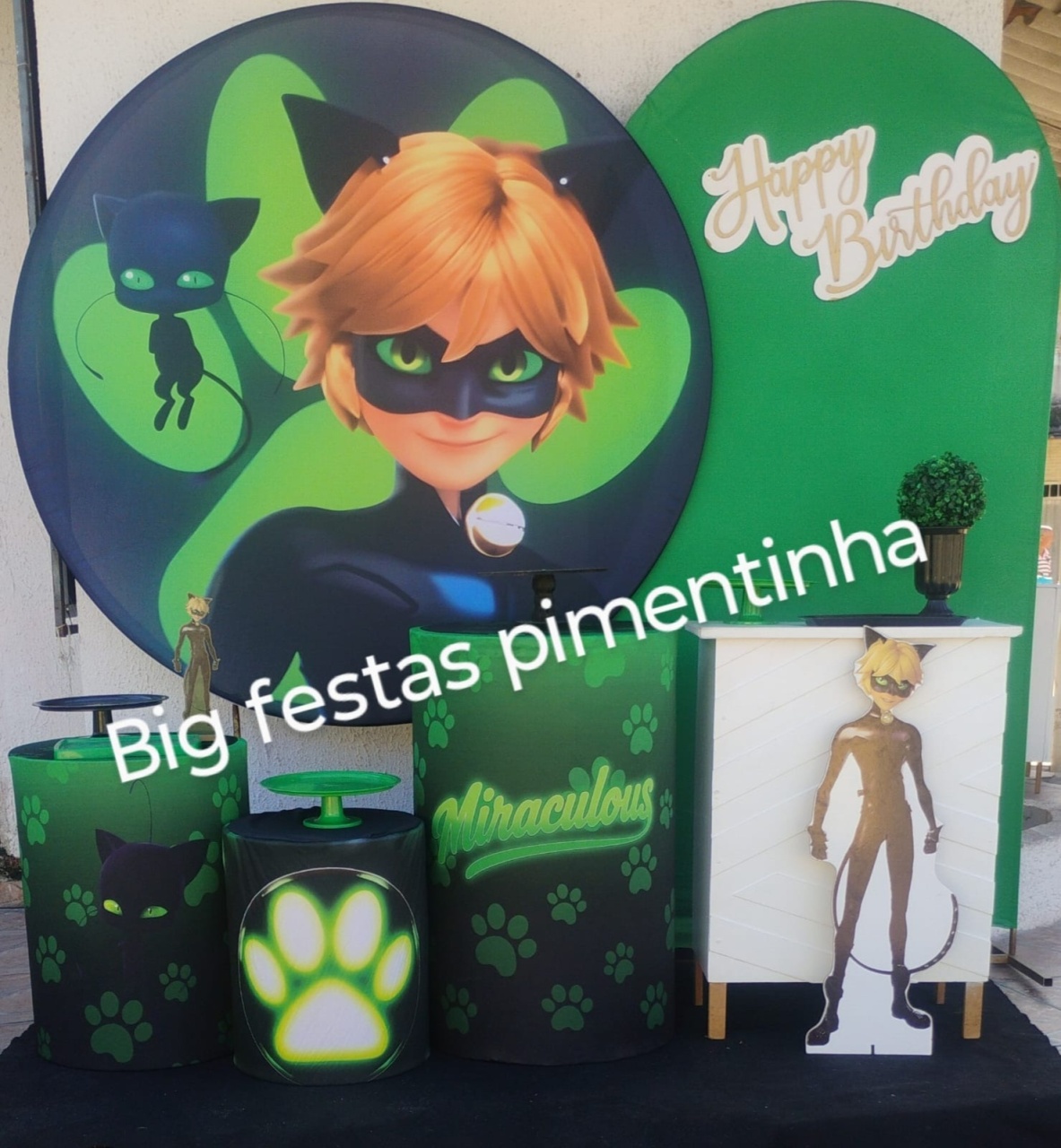 Kit Diamante Cat / Lady Bug - big festas pimentinha