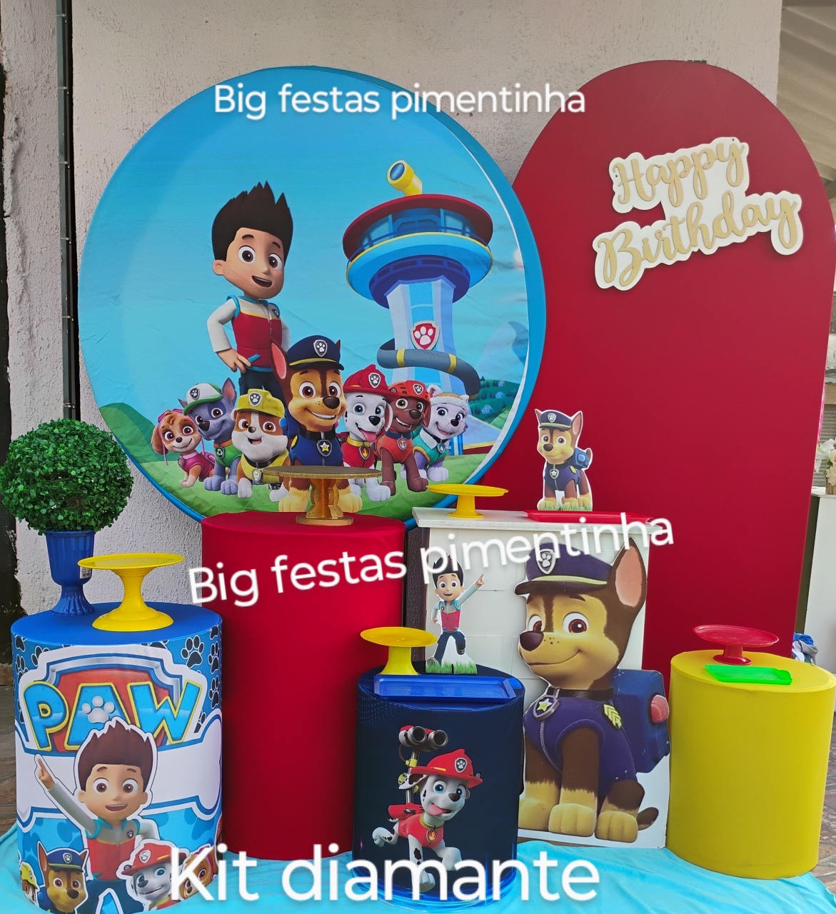Kit Diamante Patrulha Canina 3 - big festas pimentinha