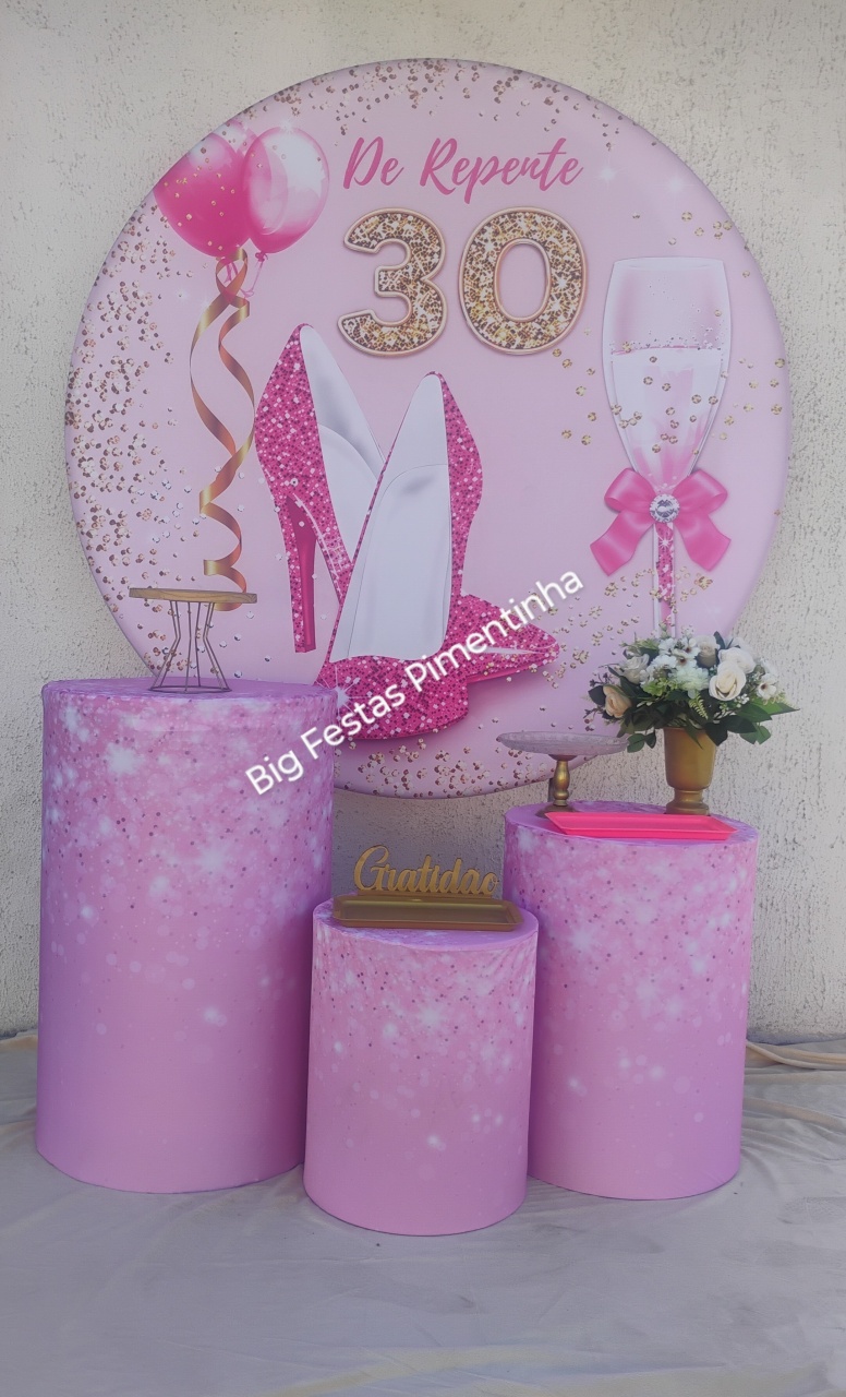 Kit Prata Derrapante Rosa  - big festas pimentinha