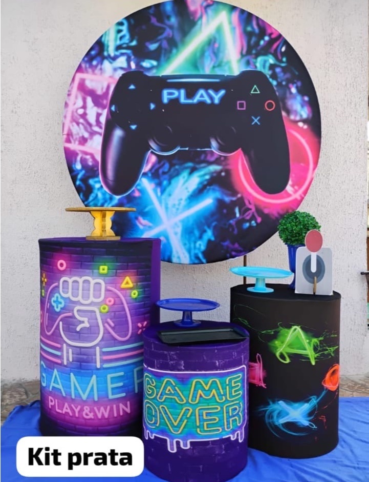 Kit Prata Vídeo Game - big festas pimentinha