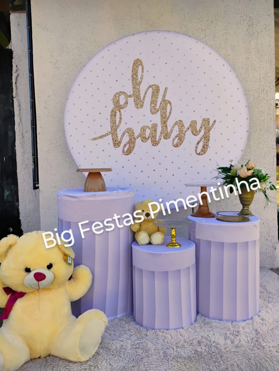 Kit Prata Chá de Bebê Oh Baby - big festas pimentinha