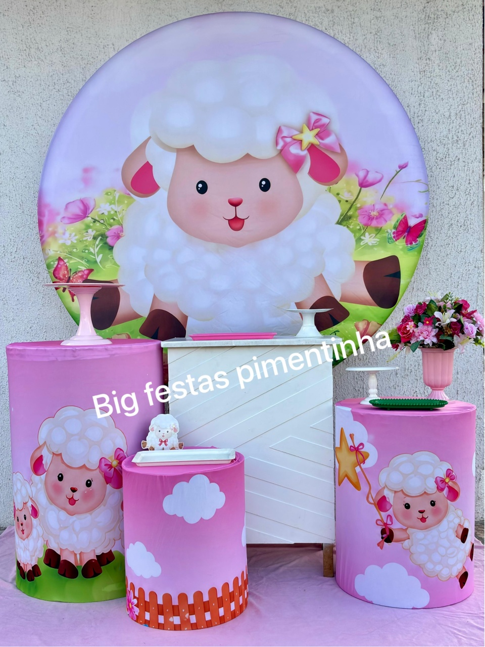 Kit Ouro Ovelha Rosa - big festas pimentinha