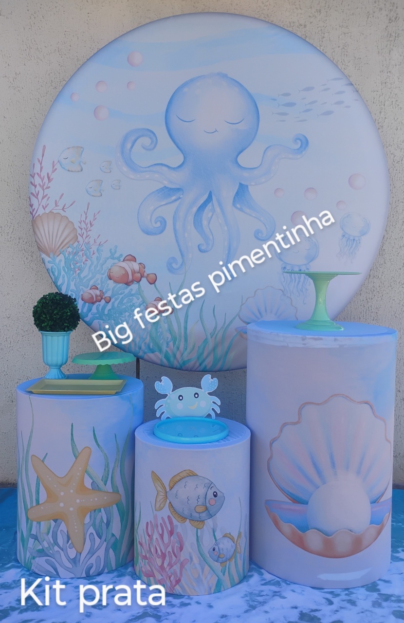 Fundo Do Mar Candy Kit Prata 1 - big festas pimentinha
