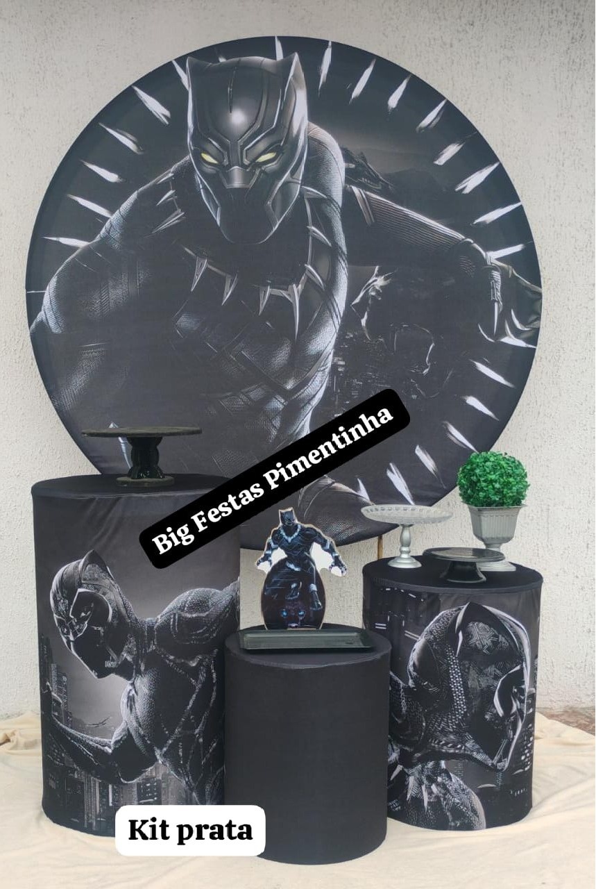 Kit Prata Pantera Negra  - big festas pimentinha