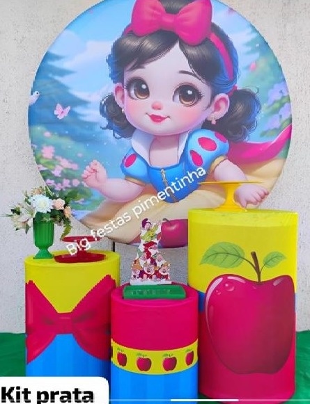 Kit Prata Branca de Neve Guty - big festas pimentinha