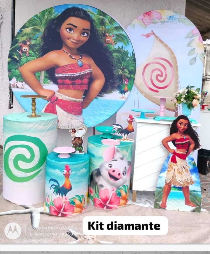 Kit Diamante Moana Grande - big festas pimentinha