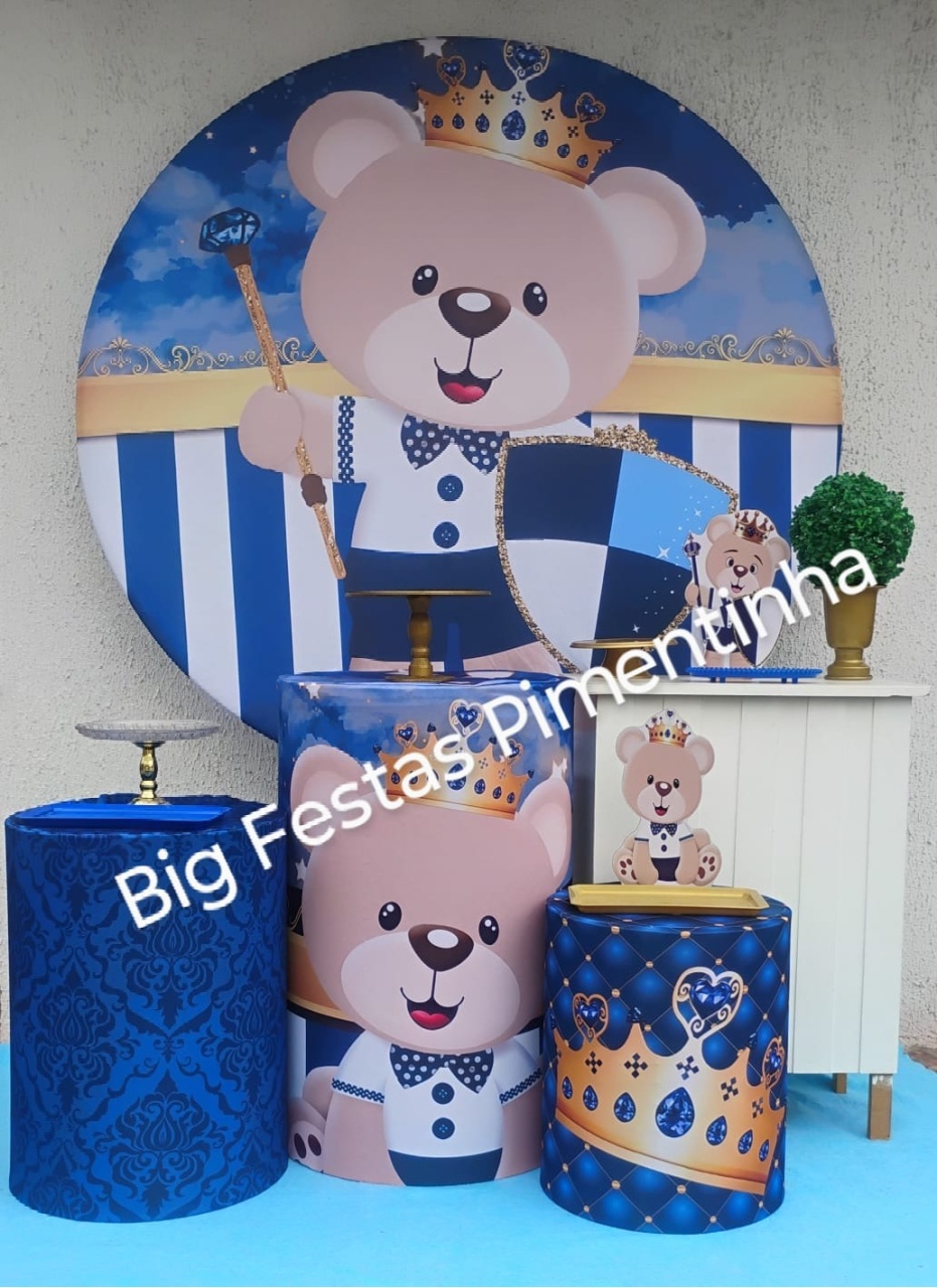 Kit Ouro Chá de Bebe Menino Ursinho - big festas pimentinha