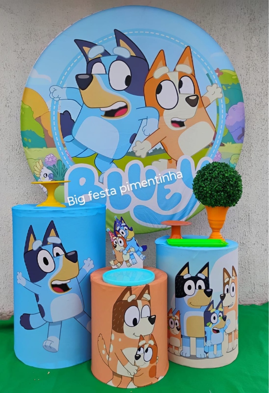 Kit Prata Bluey E Bingo - big festas pimentinha