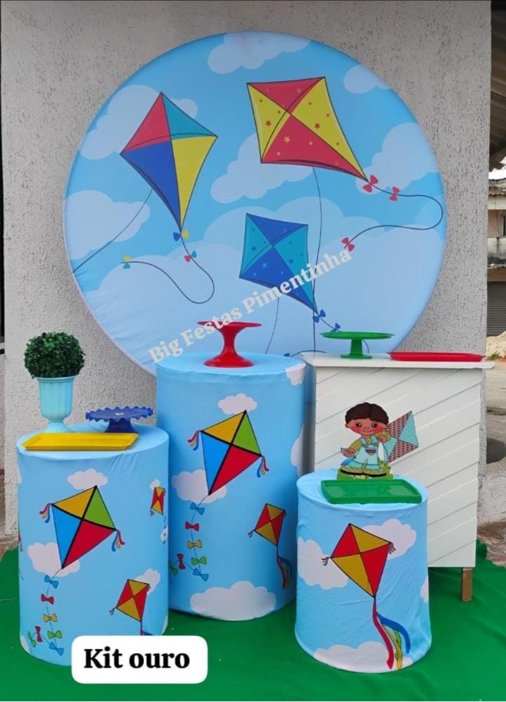 Kit Ouro Pipa Azul - big festas pimentinha