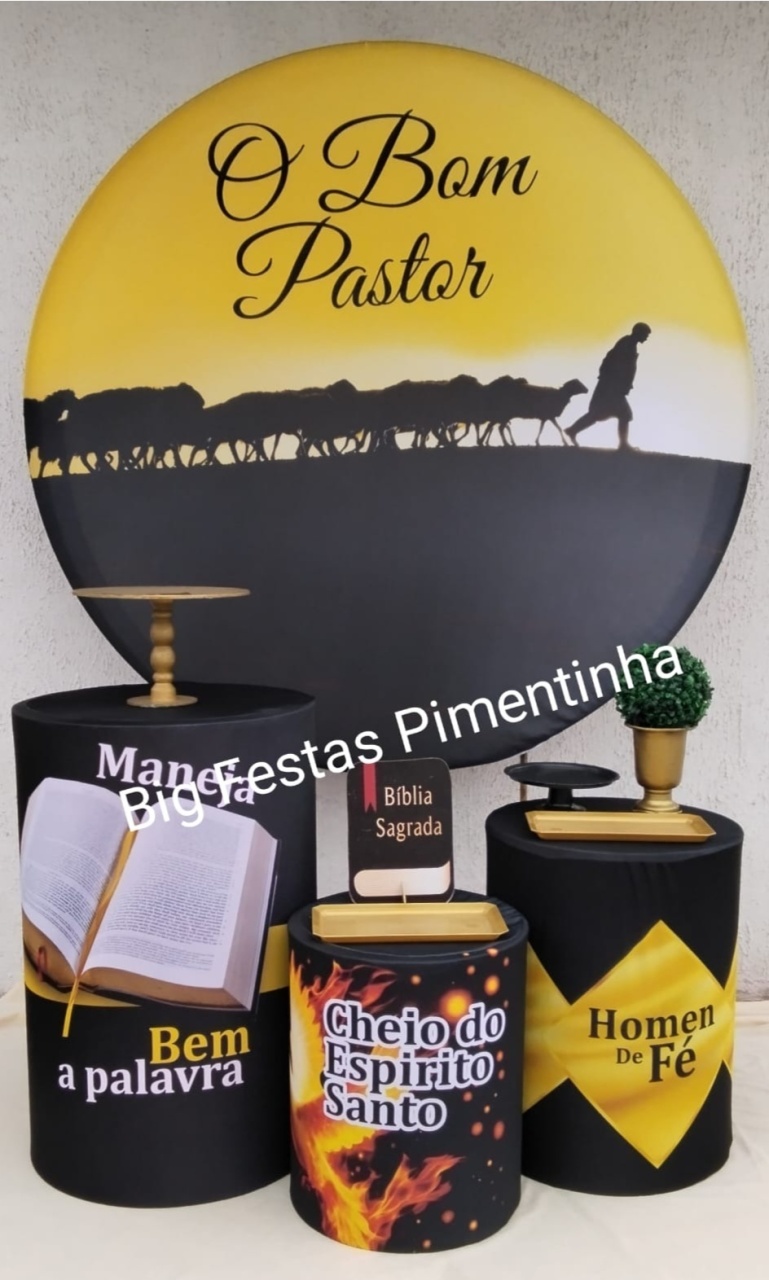 Kit Prata Jesus/ O Bom Pastor - big festas pimentinha