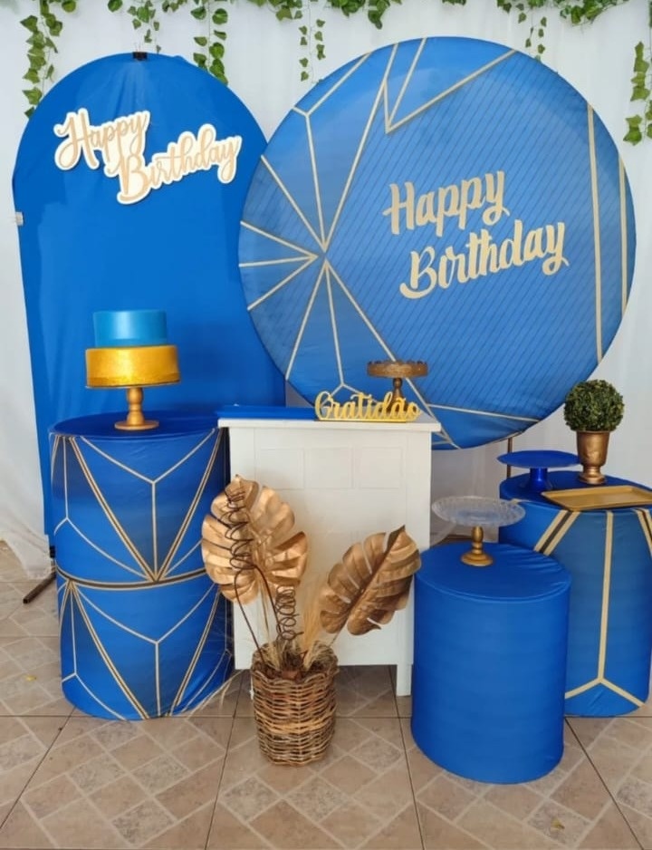Kit Diamante Happy Birthday Azul - big festas pimentinha