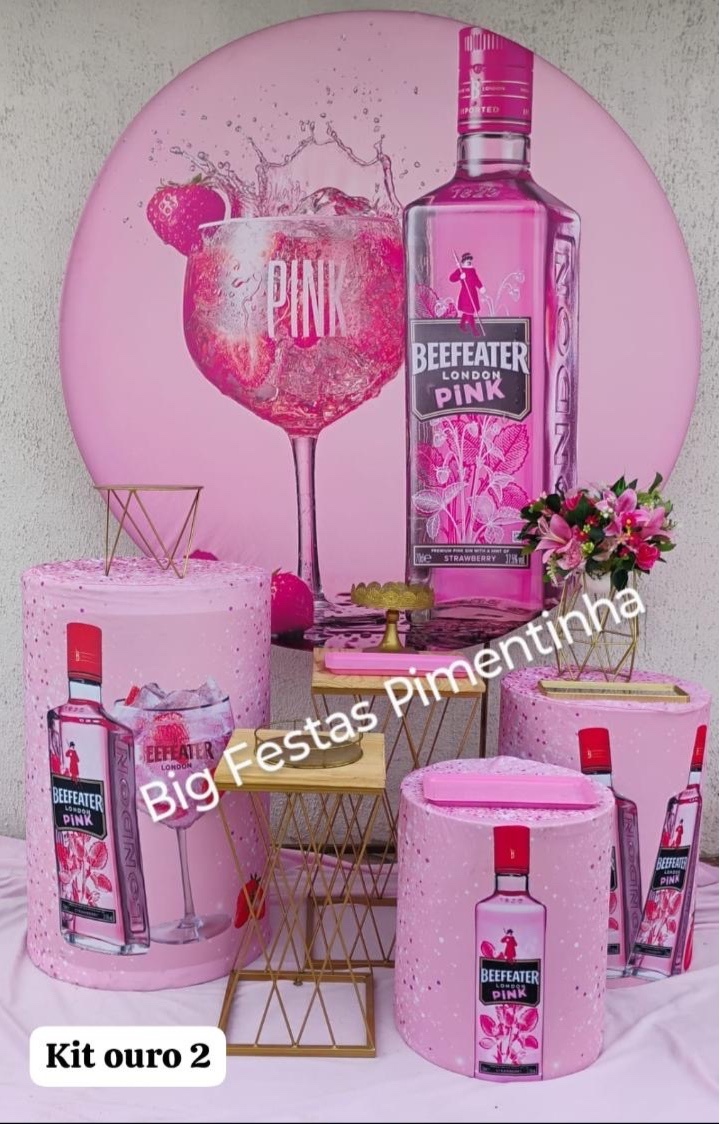 Kit Ouro Gin Rosa - big festas pimentinha