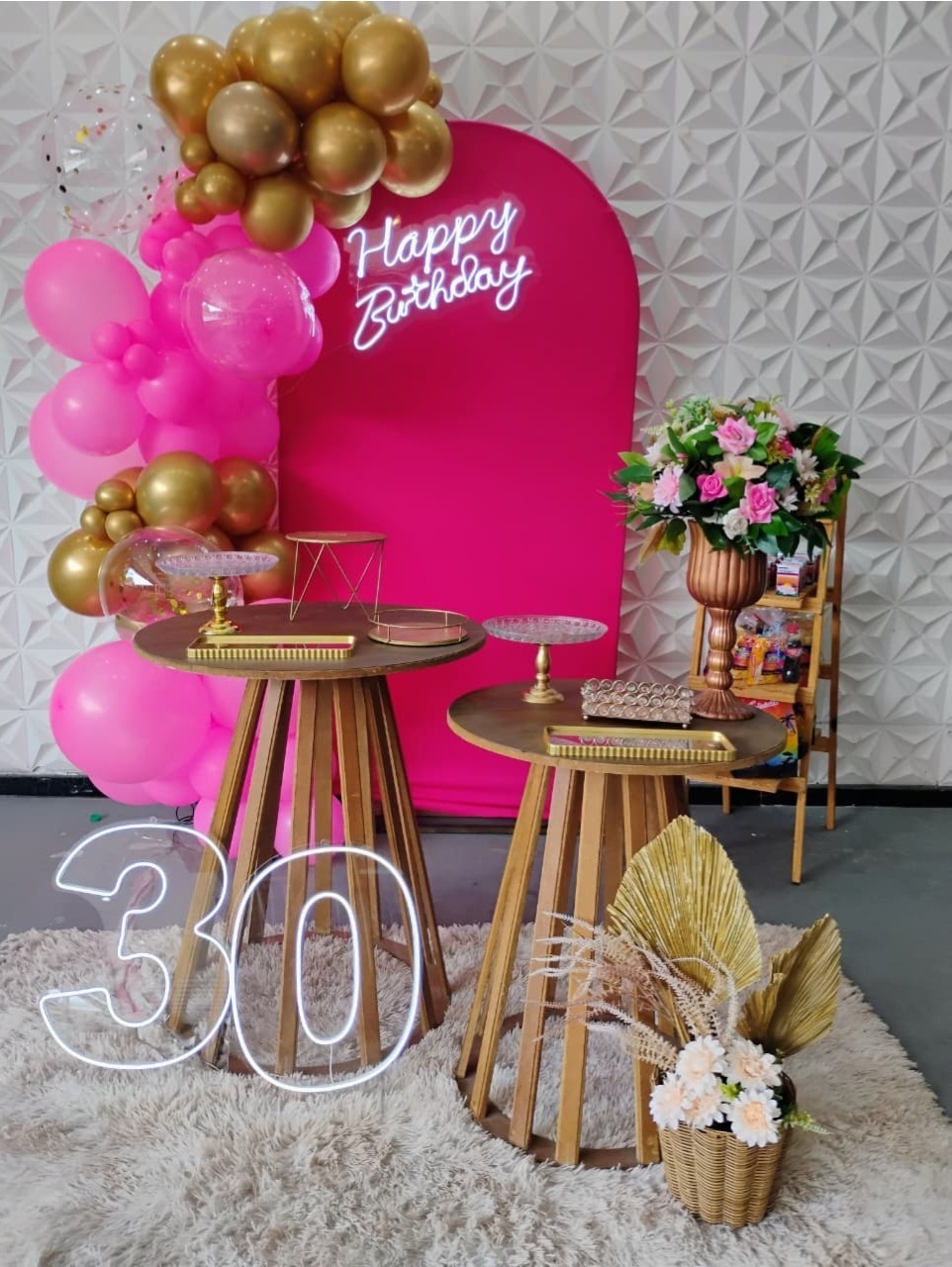 Decoração Rosa - big festas pimentinha