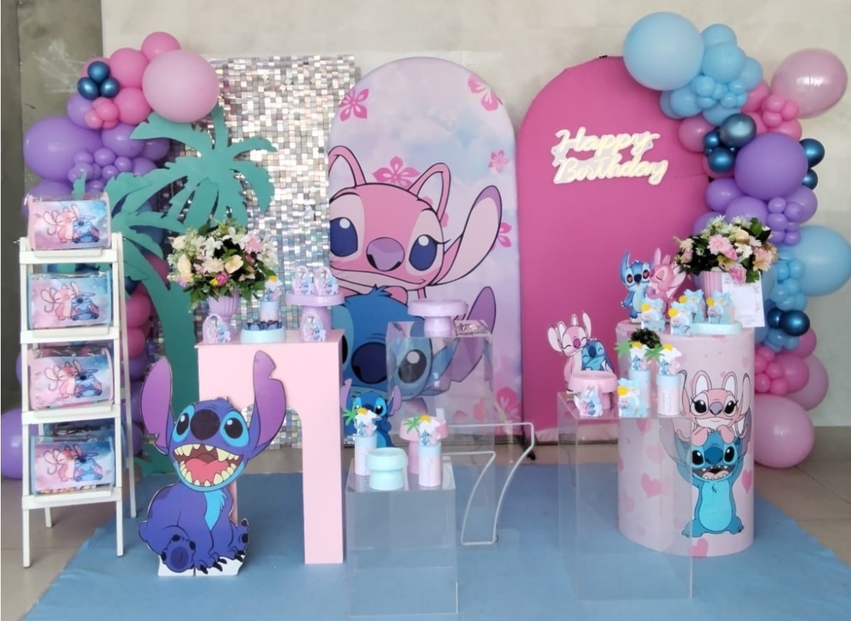 Decoração Stitch E Angel - big festas pimentinha