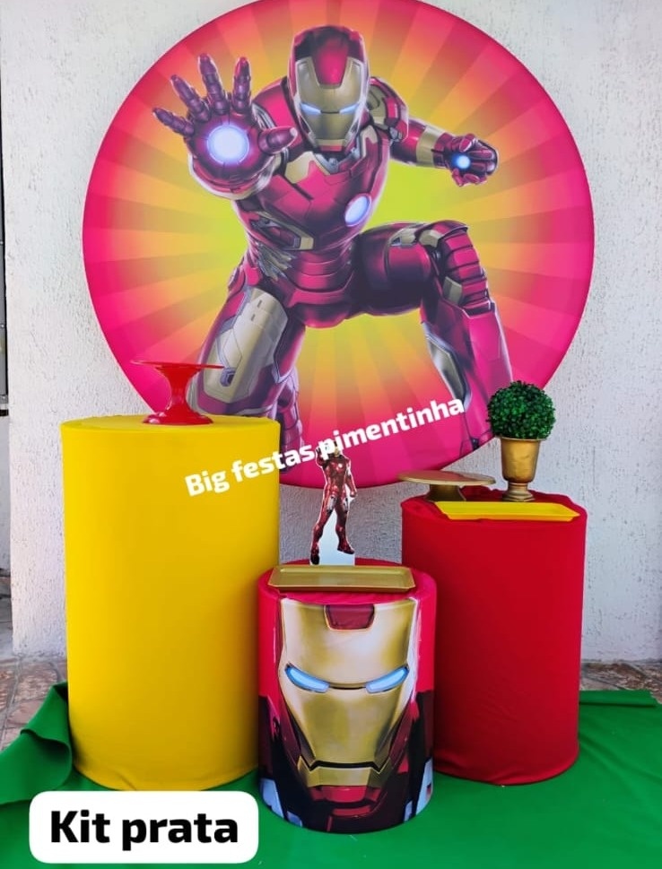 Kit Prata Homem de Ferro  - big festas pimentinha