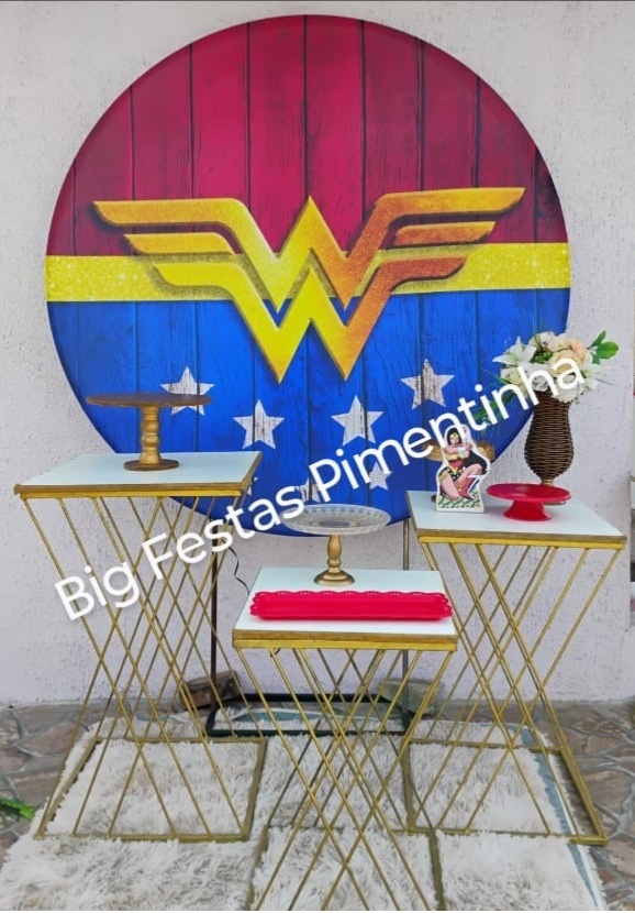 Kit X Mulher Maravilha Logo - big festas pimentinha
