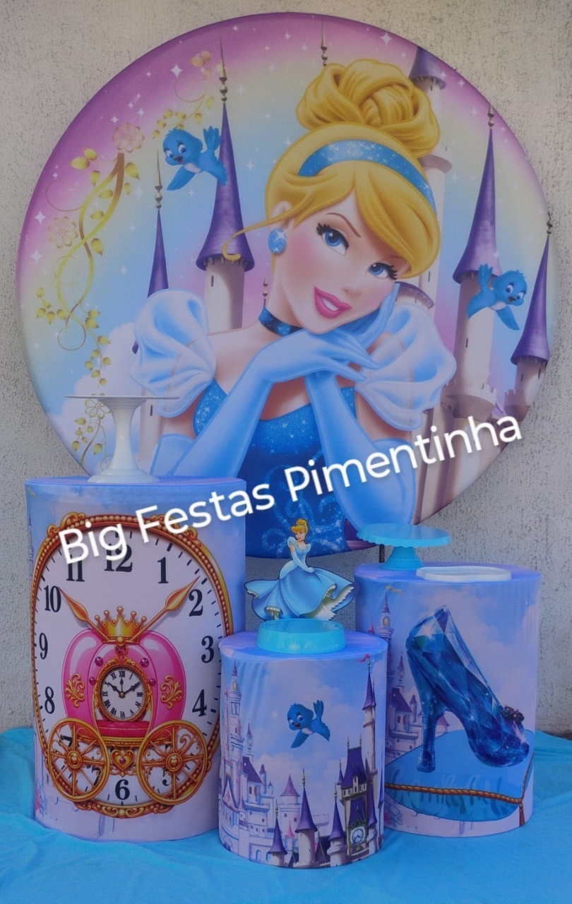 Kit Prata Cinderela Novo - big festas pimentinha
