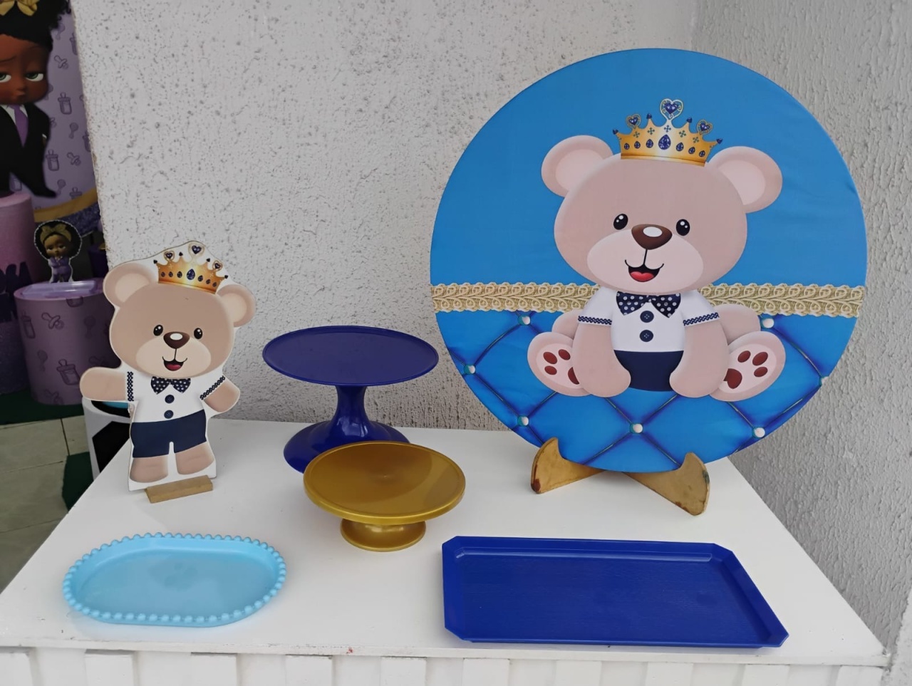 Kit Acessórios Ursinho Realeza 2 - big festas pimentinha