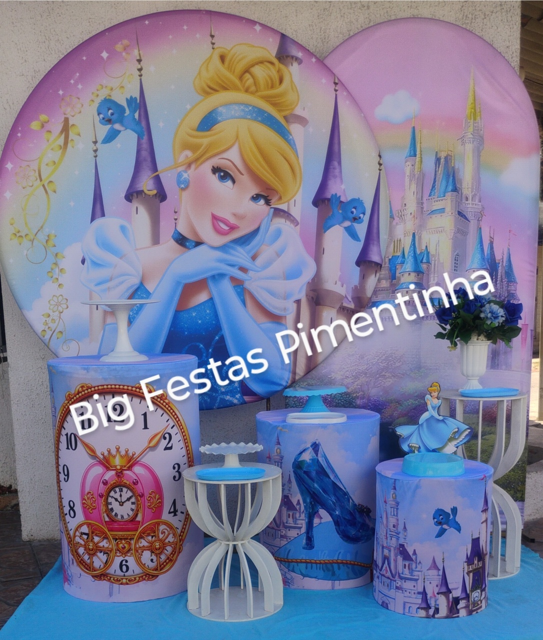 Kit Diamante Cinderela Novo Ampulheta - big festas pimentinha