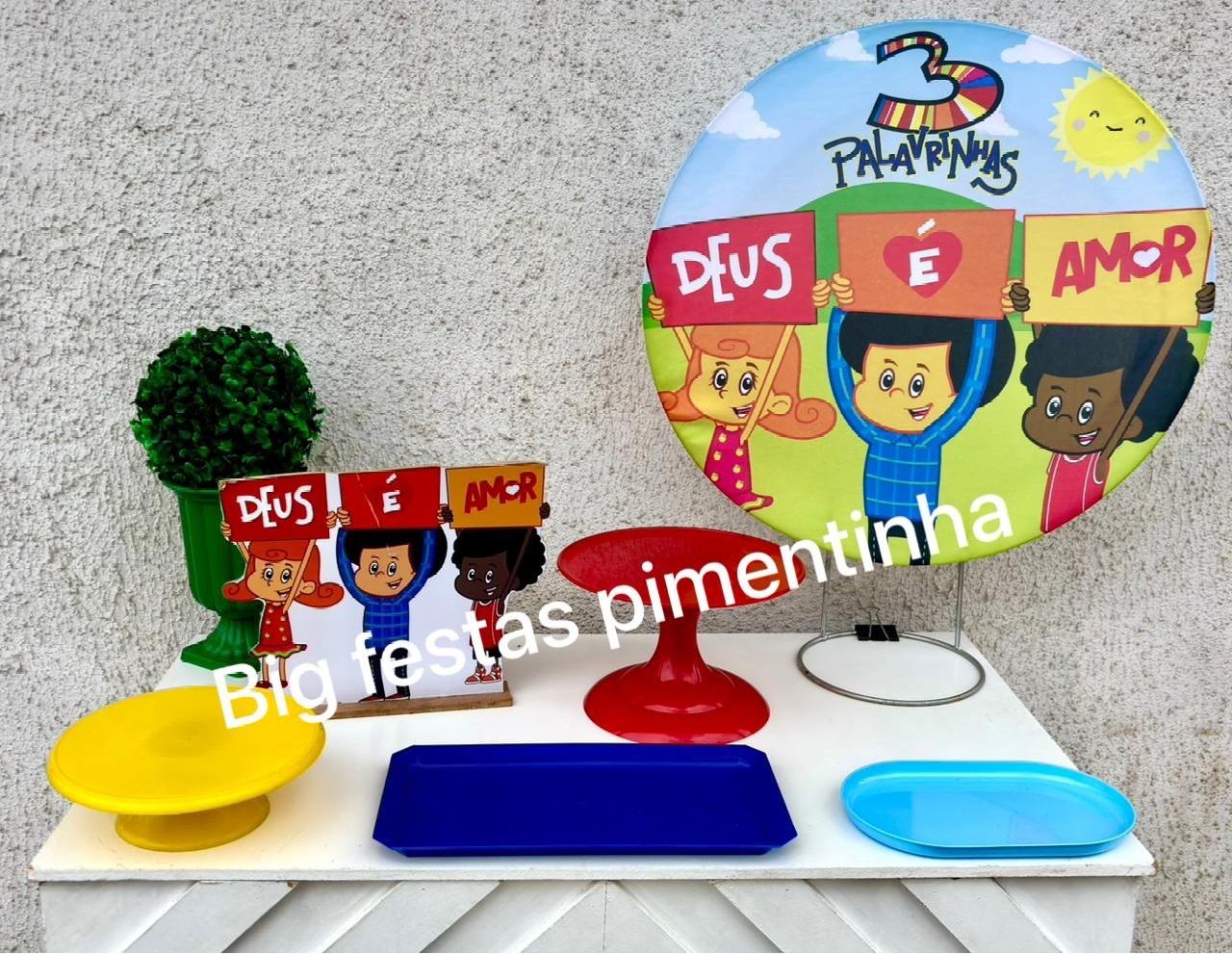 Kit Acessórios Três Palavrinhas Menino - big festas pimentinha
