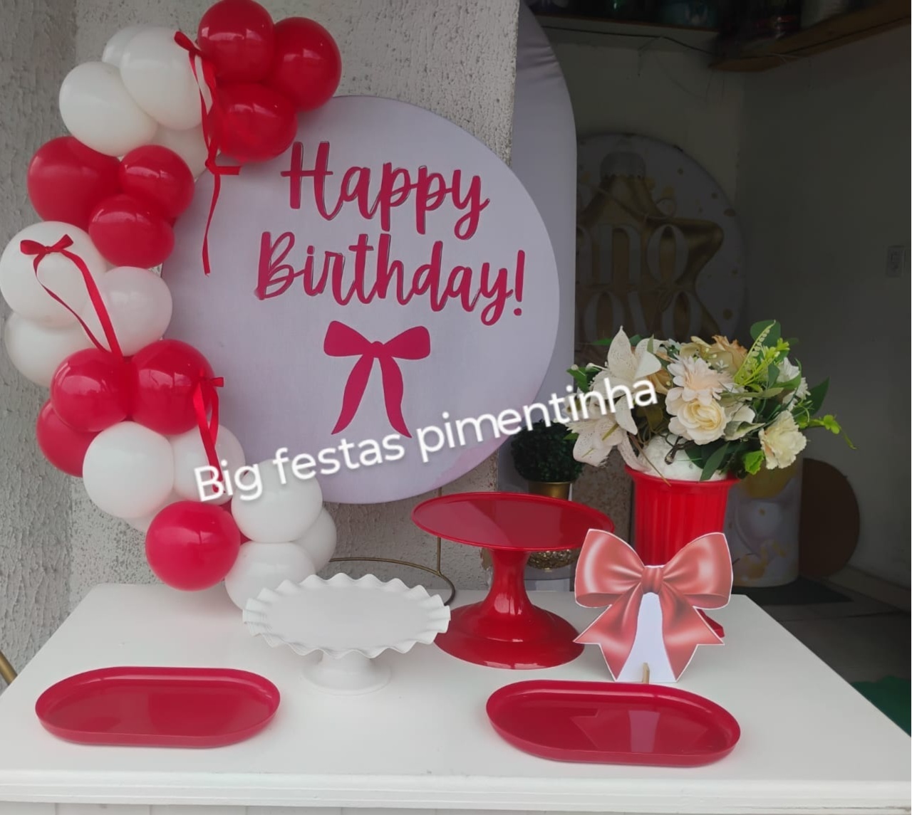 Happy Birthday Vermelho - big festas pimentinha