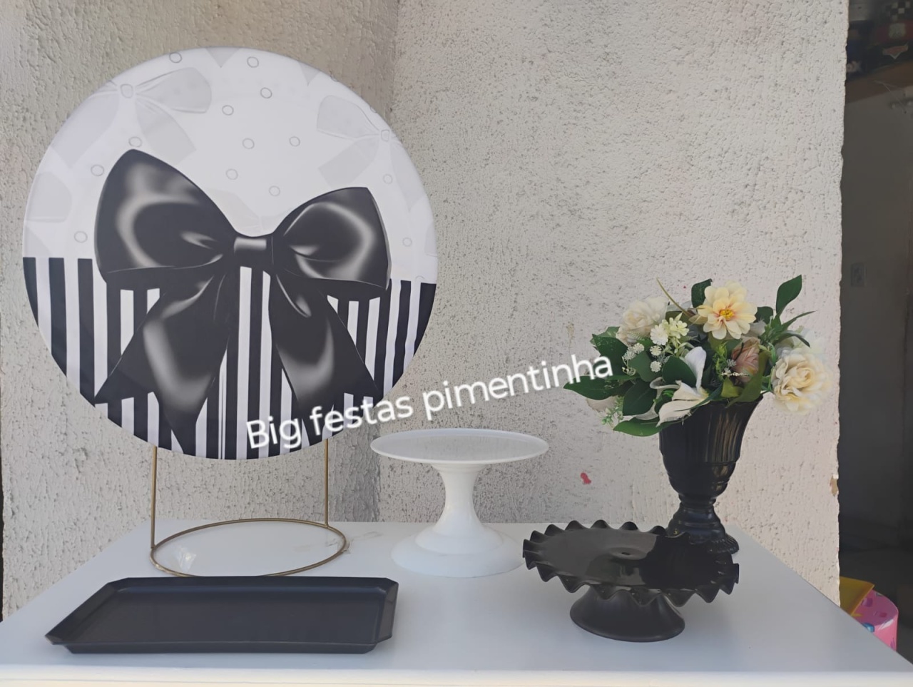 Kit Acessórios Laço Preto - big festas pimentinha