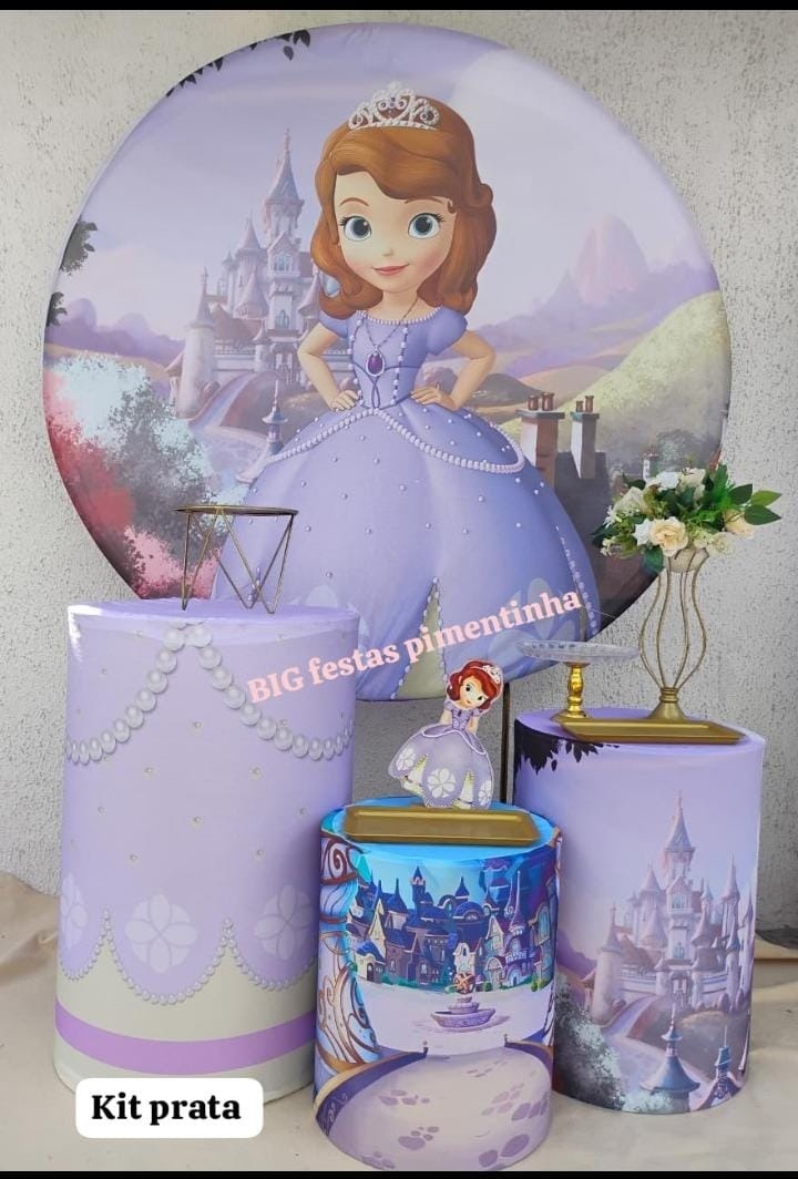 Kit Prata Princesa Sophia  - big festas pimentinha