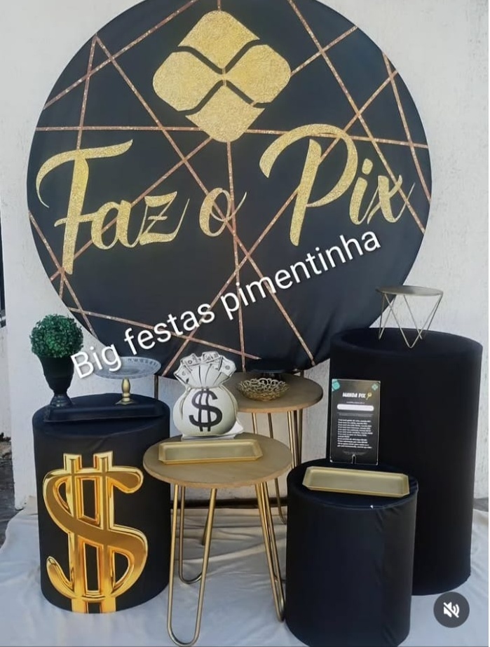 Kit Ouro Mesa Tripe Faz O Pix - big festas pimentinha