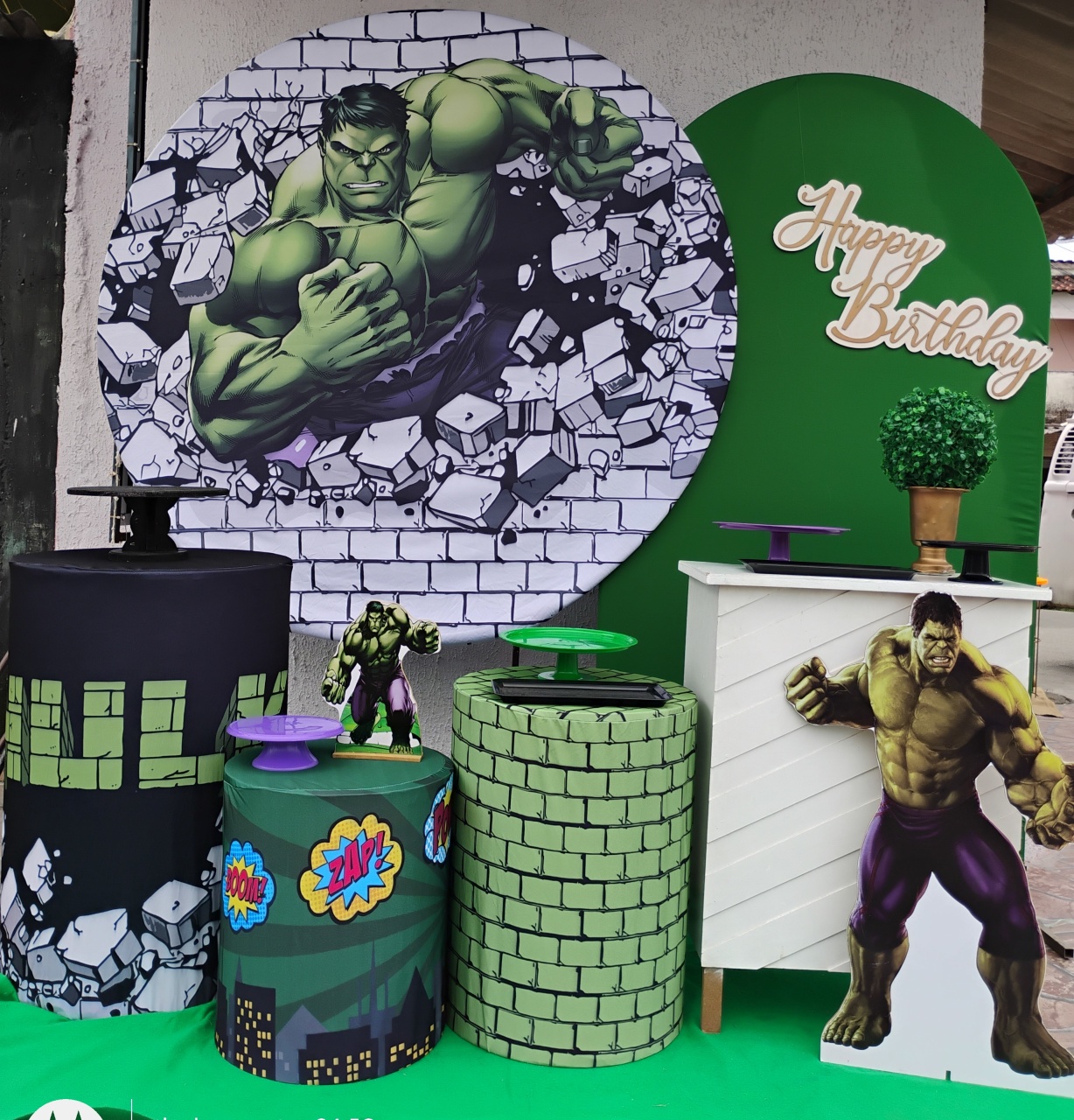 Kit Diamante Hulk2 - big festas pimentinha