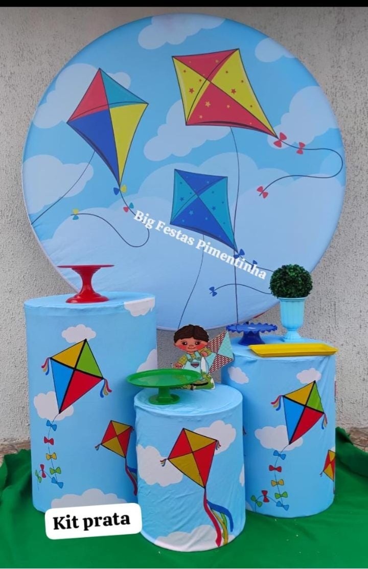 Kit Prata Pipa Azul - big festas pimentinha