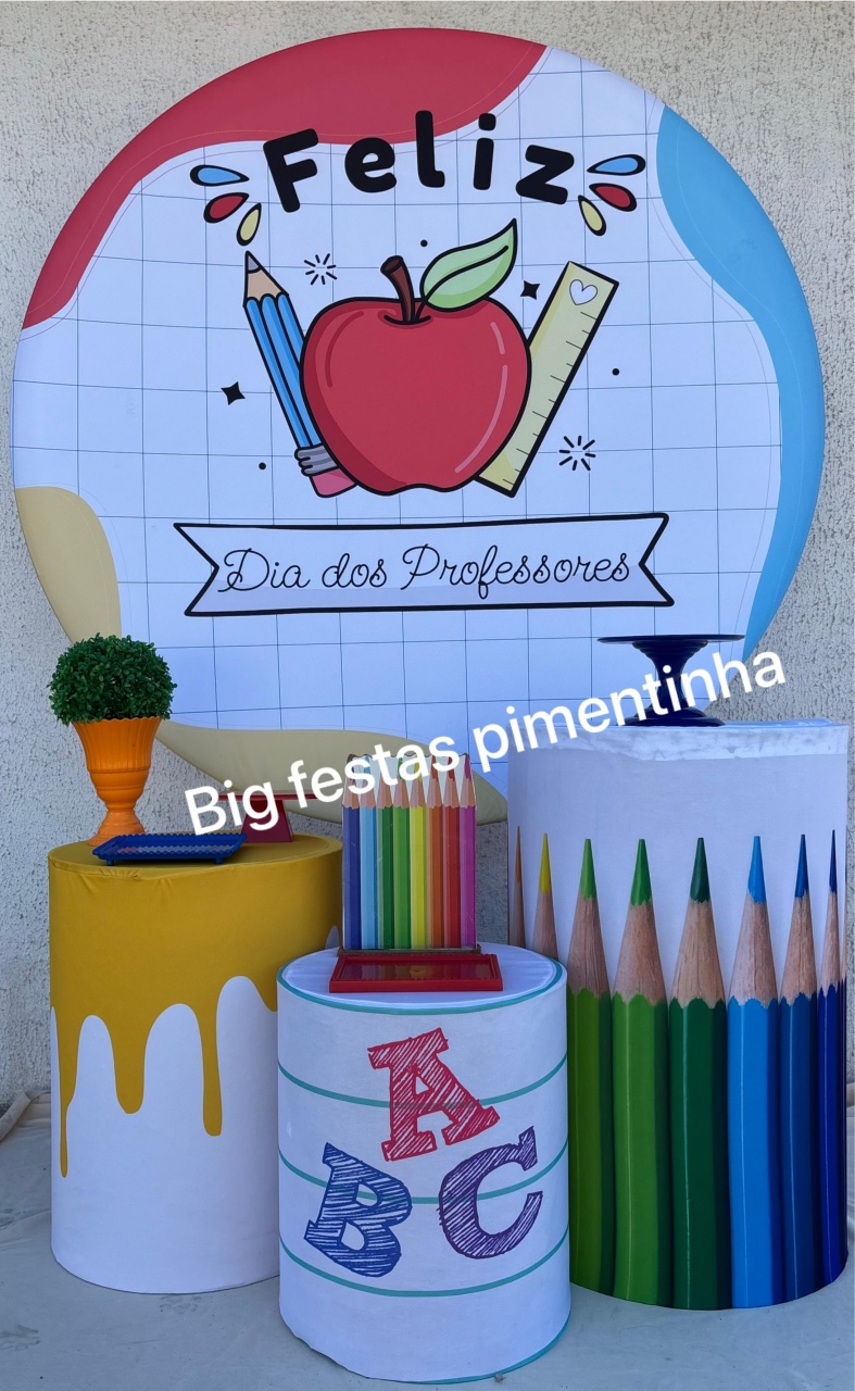 Kit Prata (Feliz) Dia dos Professores - big festas pimentinha