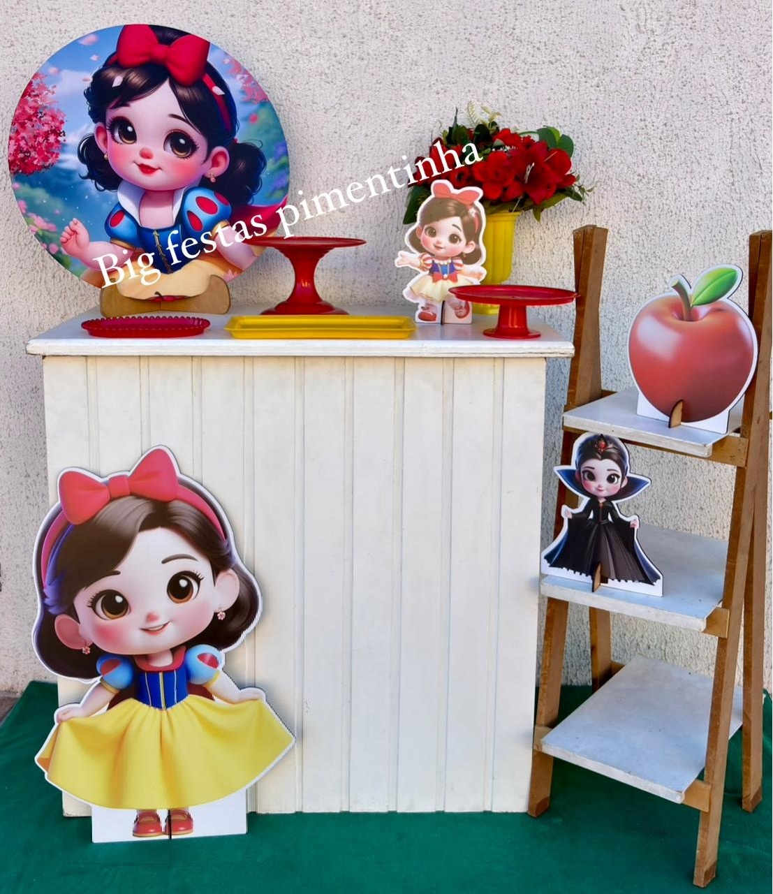 Kit Acessório  Branca de Neve Baby  - big festas pimentinha