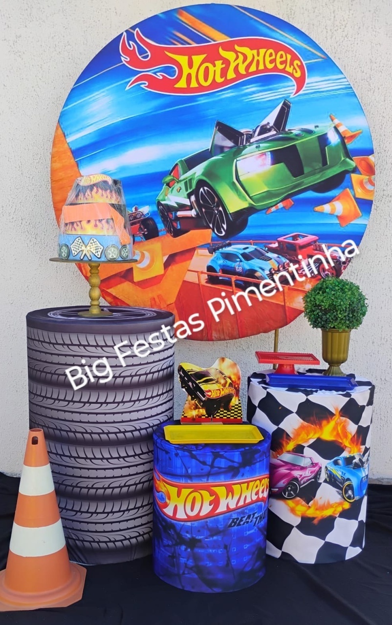 Kit Prata Hot Wheels - big festas pimentinha