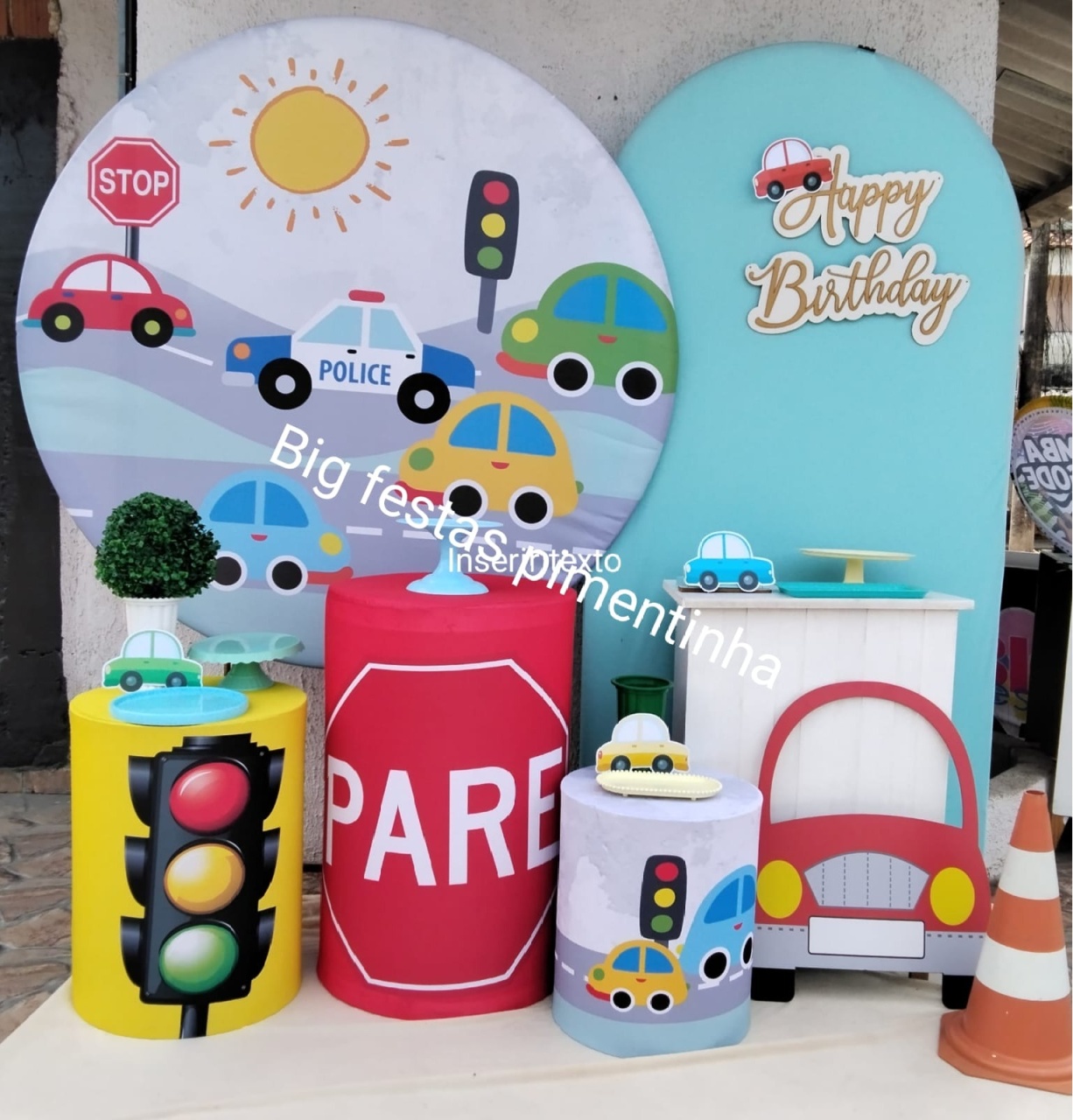 Kit Diamante Carrinhos - big festas pimentinha