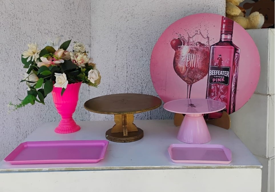 Kit Acessórios Pink (Gin) Cachaça - big festas pimentinha
