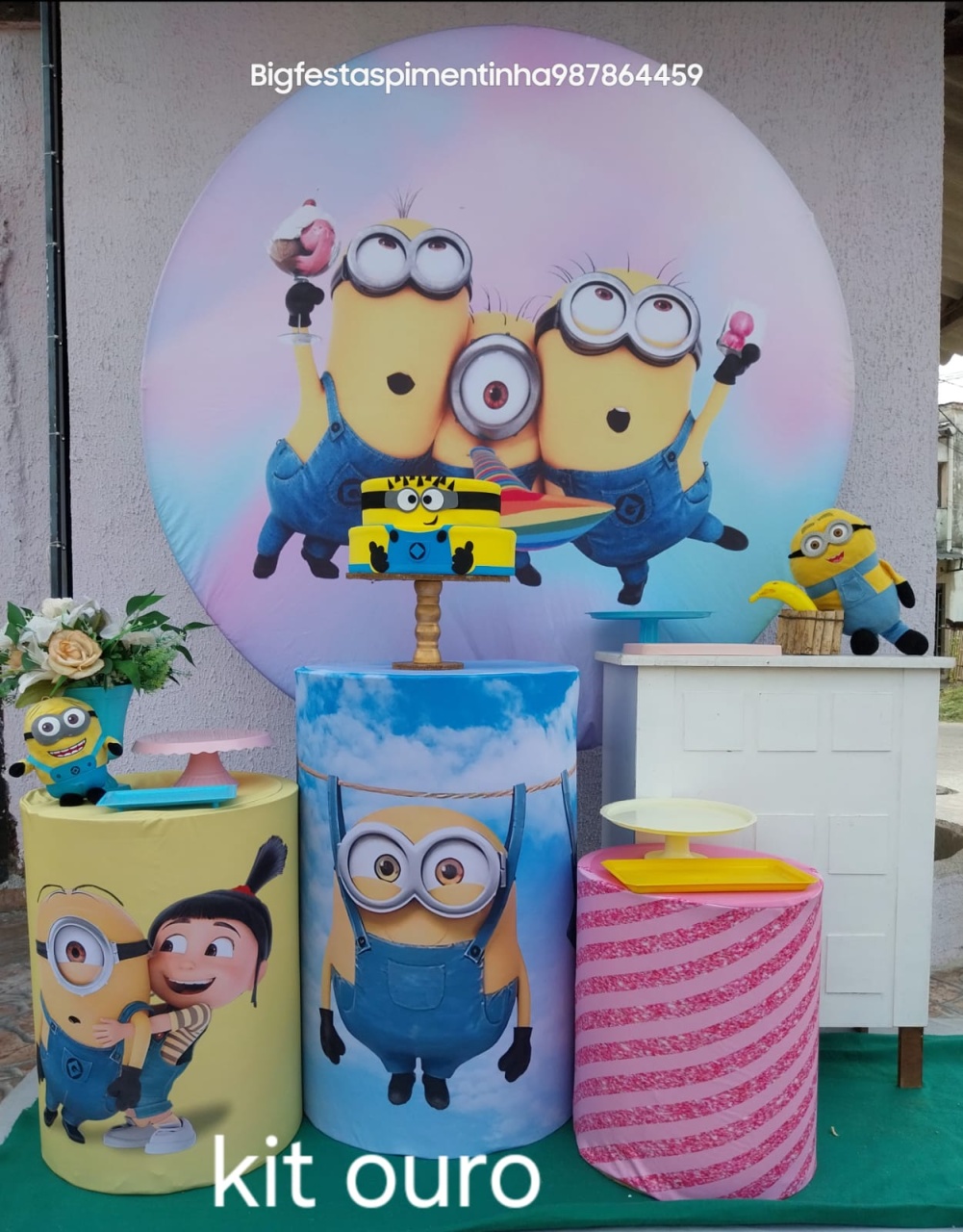 Kit Ouro Minions 1 - big festas pimentinha