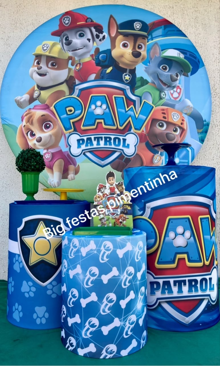 Kit Prata Patrulha Canina 4 - big festas pimentinha
