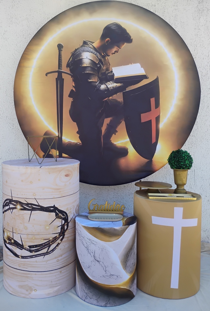 Guardião da Fé Kit Prata - big festas pimentinha