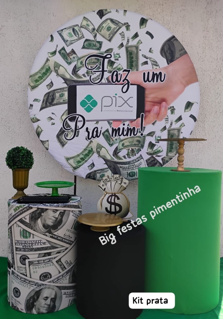 Kit Prata Faz Um Pix  - big festas pimentinha